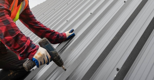 Metal roof installation